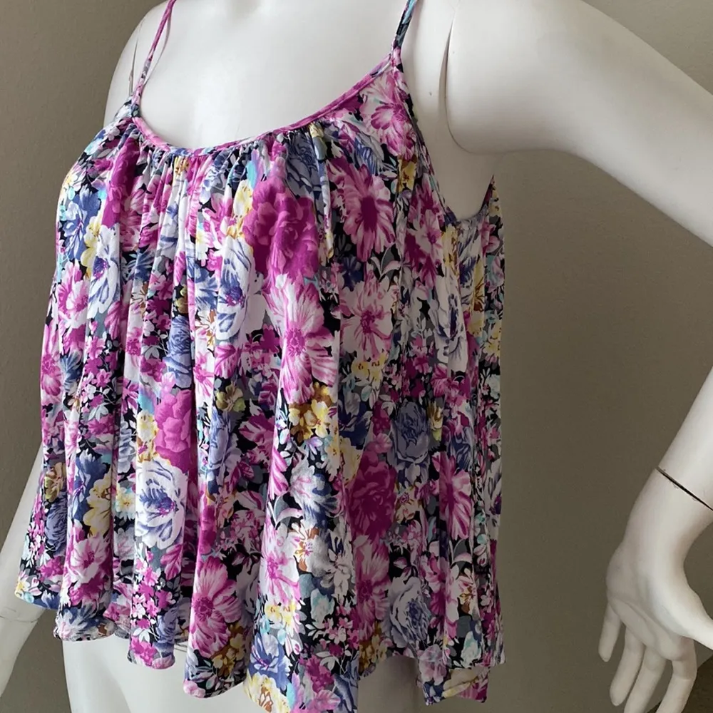 Millau Floral Flowy Tank Pink Size XS - Image 2