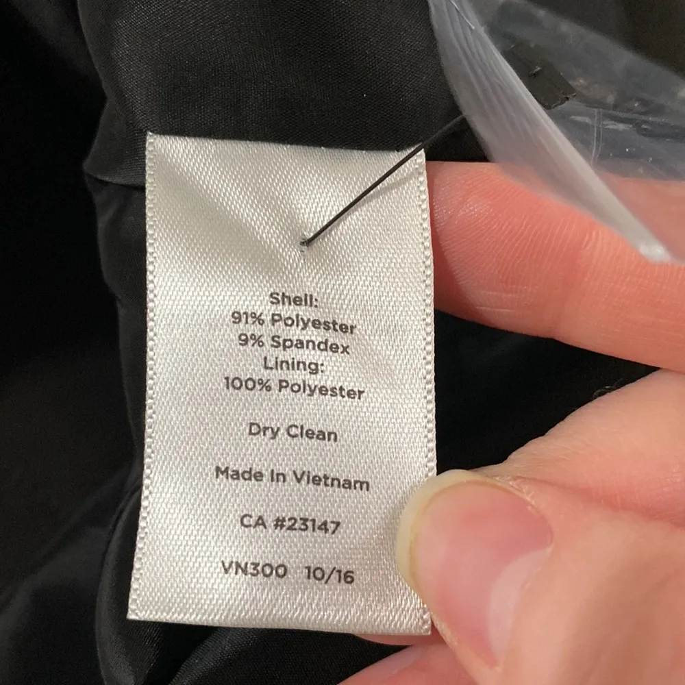 Talbots notched lapel concealed button placket short trench jacket black size 16 - Image 11