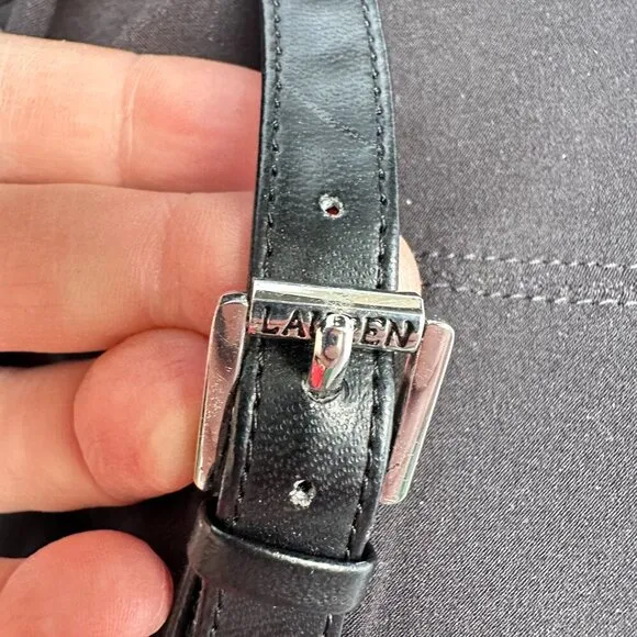 Lauren Ralph Lauren Black Tula‎ Knee High Wedge Heel Boot Riding Boot Size 10 - Image 9