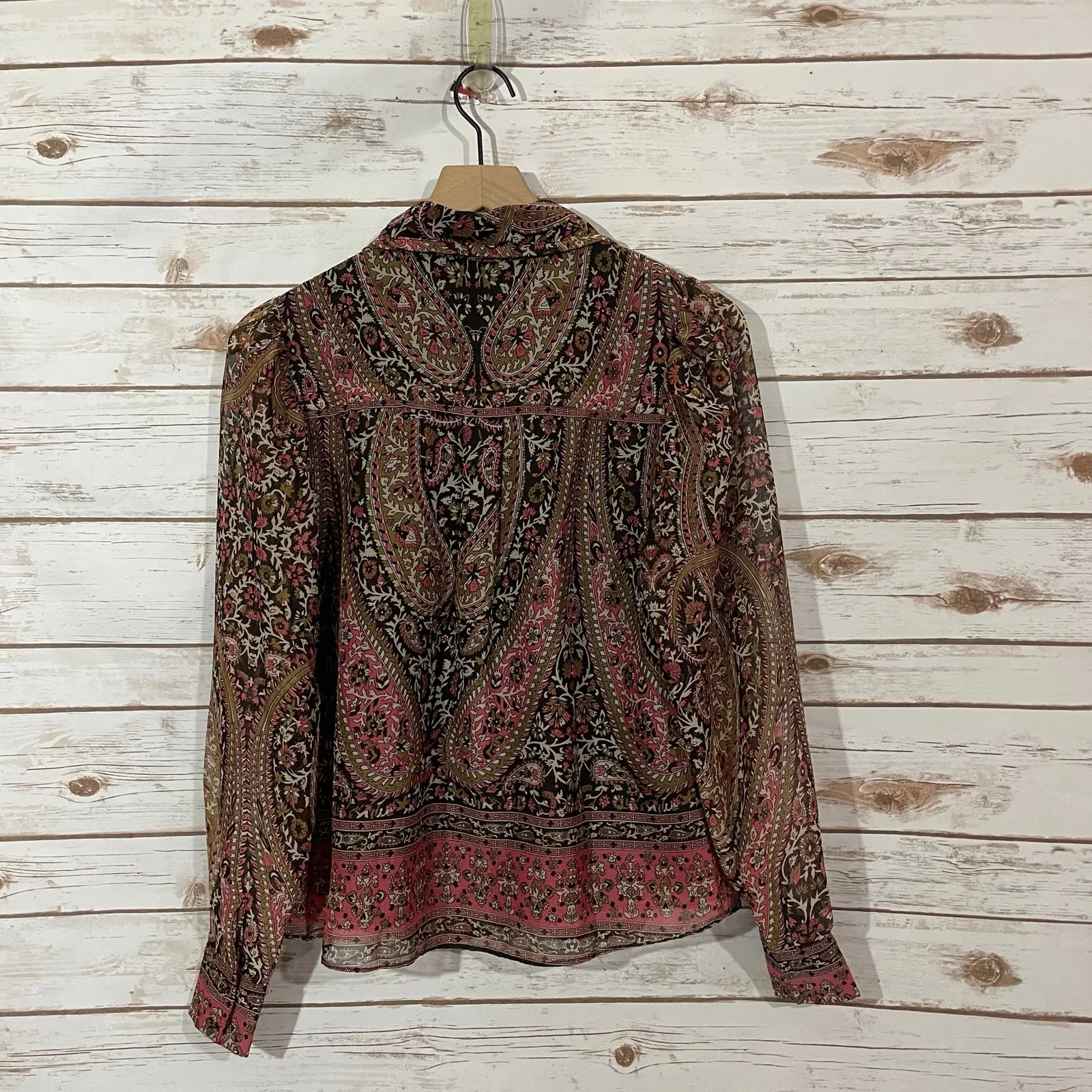 Walter Baker Adaline Paisley Print Shirt - Brown Multi - Small - Image 11