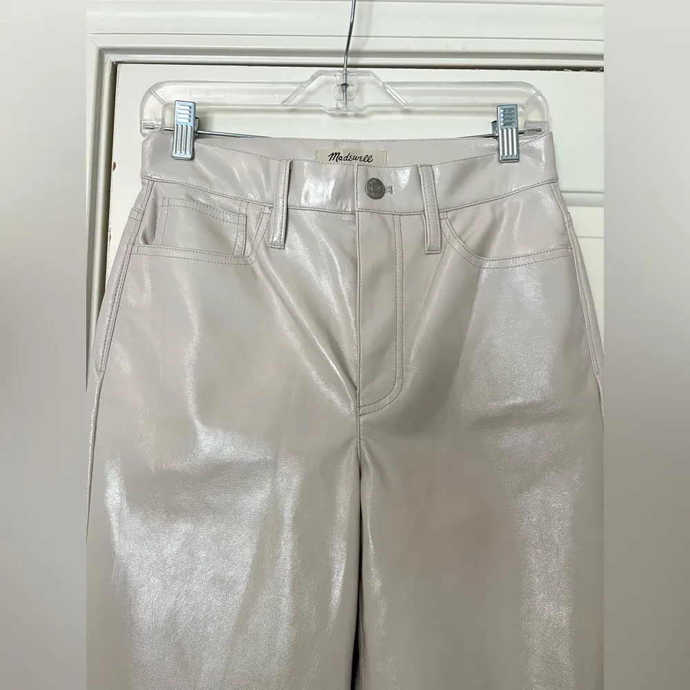 NWT Madewell The Perfect Vintage Straight Pant: Faux Leather Edition - Image 6