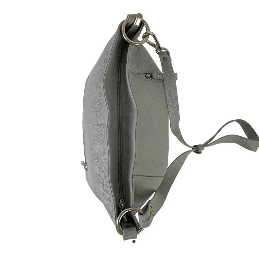 Genuine Leather Borse in Pelle Made in Italy Shoulder Bag Gray - Image 10