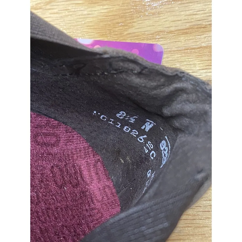 Munro Francee Women's 8.5 M Brown Suede Slip-On Almond Toe Casual Ankle Booties - Image 7