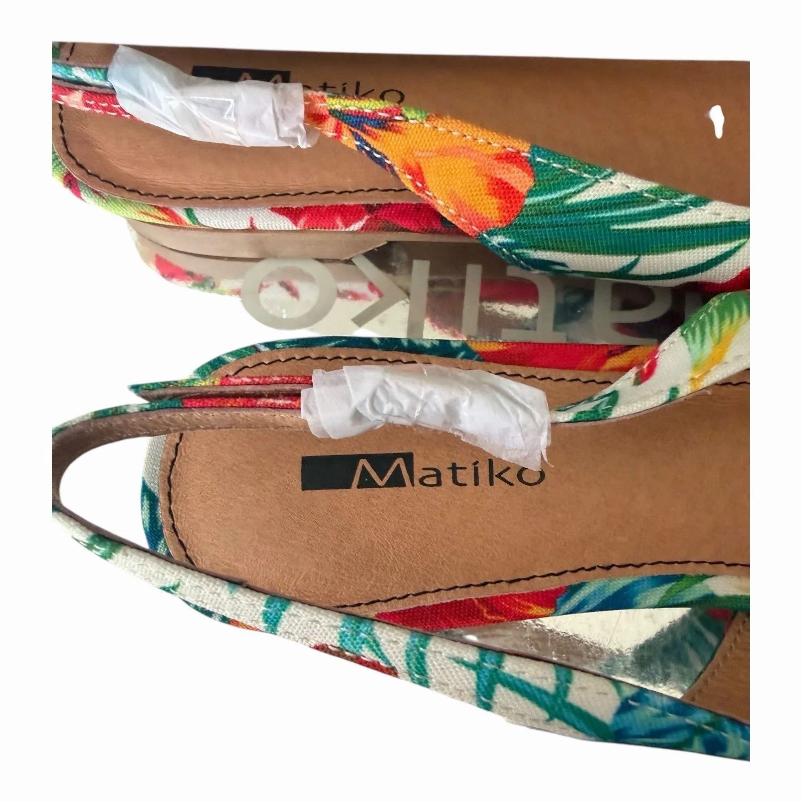 Matiko Shoes Womens Size 37 Hawaiian Floral Slingback Pointed Toe Flats - Image 9