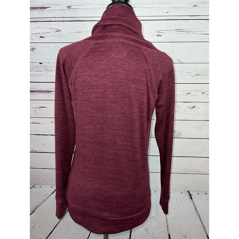 Kuhl Lea Pullover Sweatshirt size Small Cowl neck 4186 Pocket LÉA Cardinal Layer - Image 3