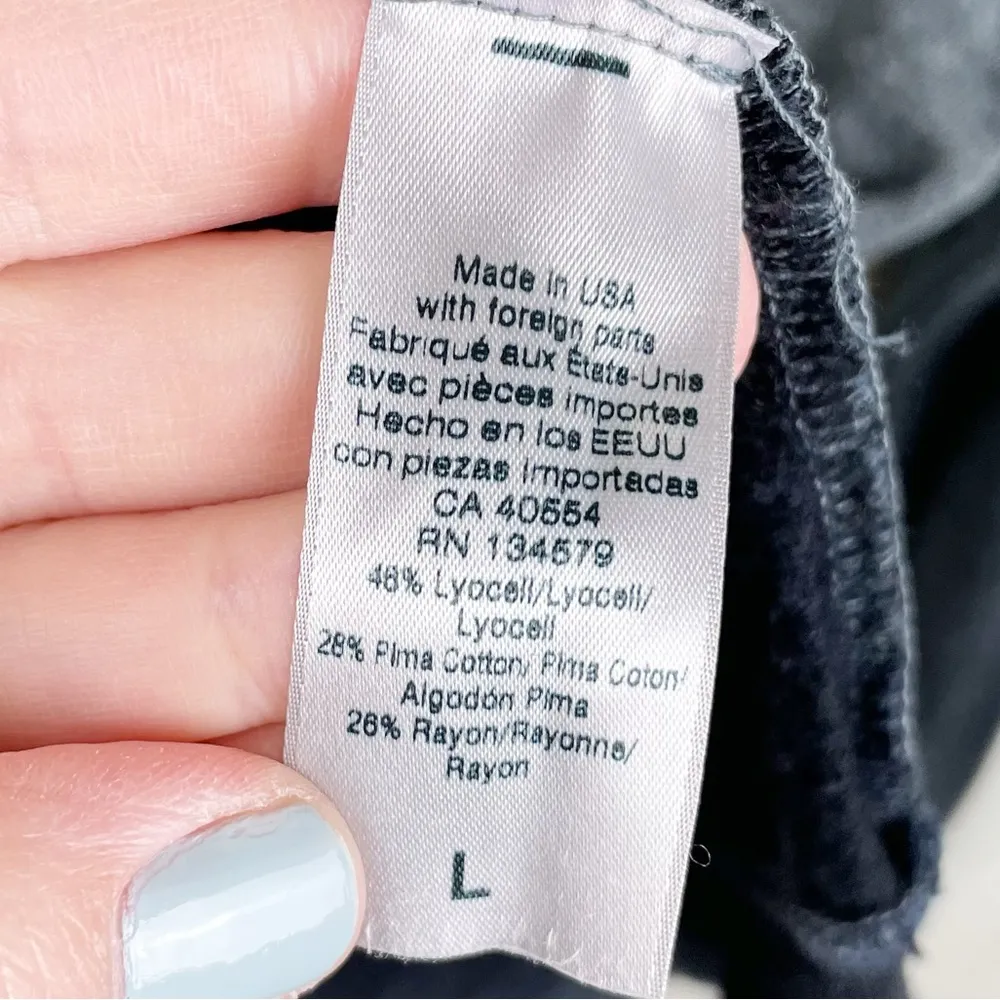 Peloton Dark Grey Burnout Pullover Sweatshirt Metallic Red Logo Size Large - Image 6