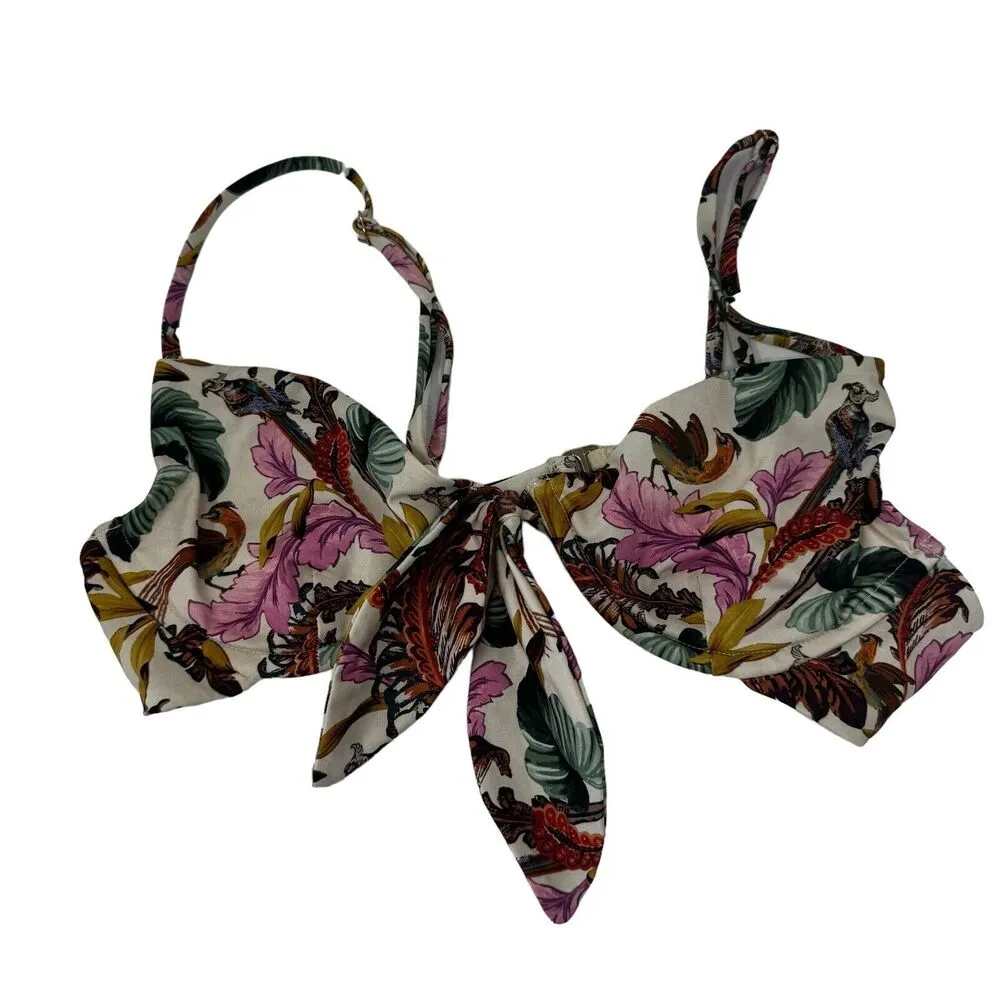 Beach Riot Camilla Tropical Floral Bikini Swimsuit TOP Only Summer Womens Large - Image 2