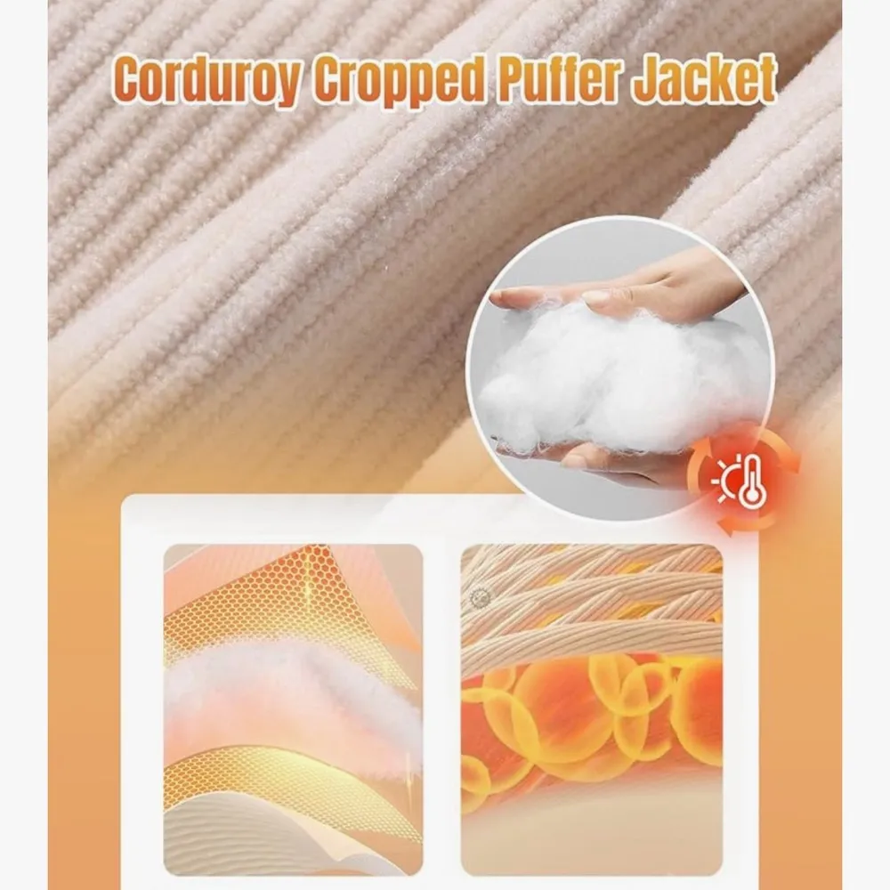 Women’s Say What tan Puffer jacket L - Image 5