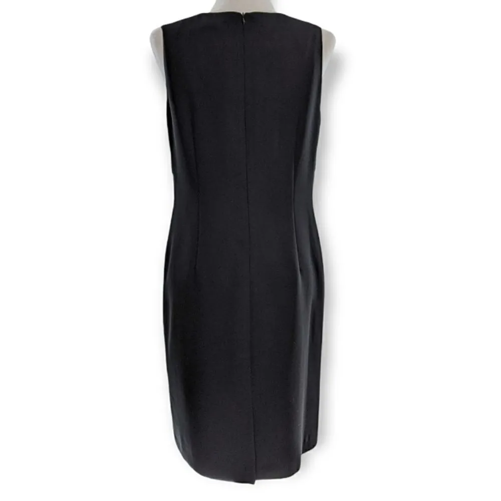 Vintage Harve Bernard Evening Pearl V Neck Sheath Dress - 10P - Image 4