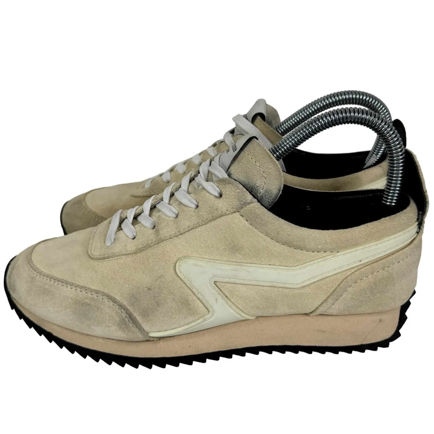 Rag‎ & Bone Retro Runner Suede Low Top Sneaker Antique White Size 37.5 US 7 - Image 3