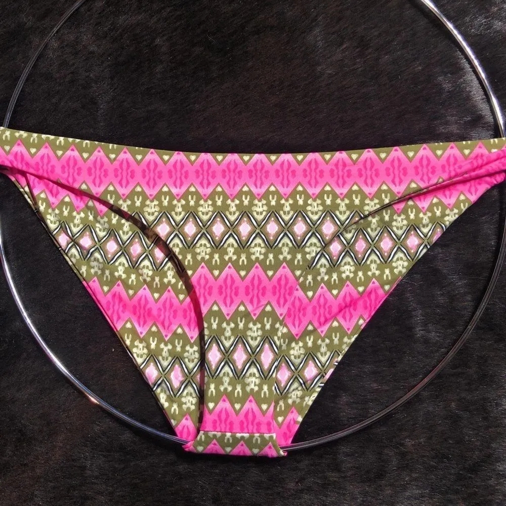 Frankie's Bikinis Pink Ikat Bikini Bottom - Image 16
