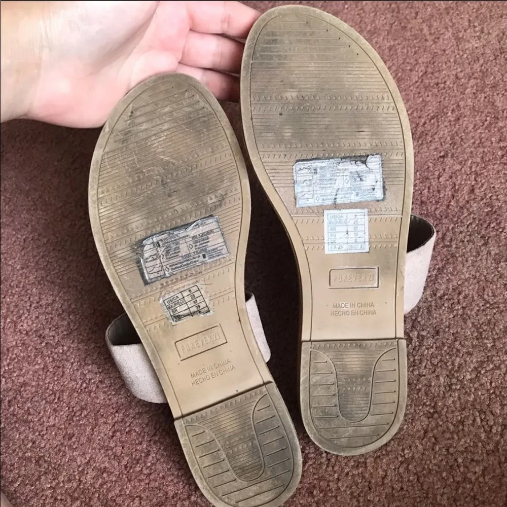 ✨F21 Faux Suede Strappy Flat Sandals✨ - Image 5