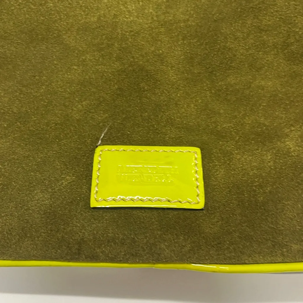 Meredith Wendell suede and leather handbag. Gray - Image 2