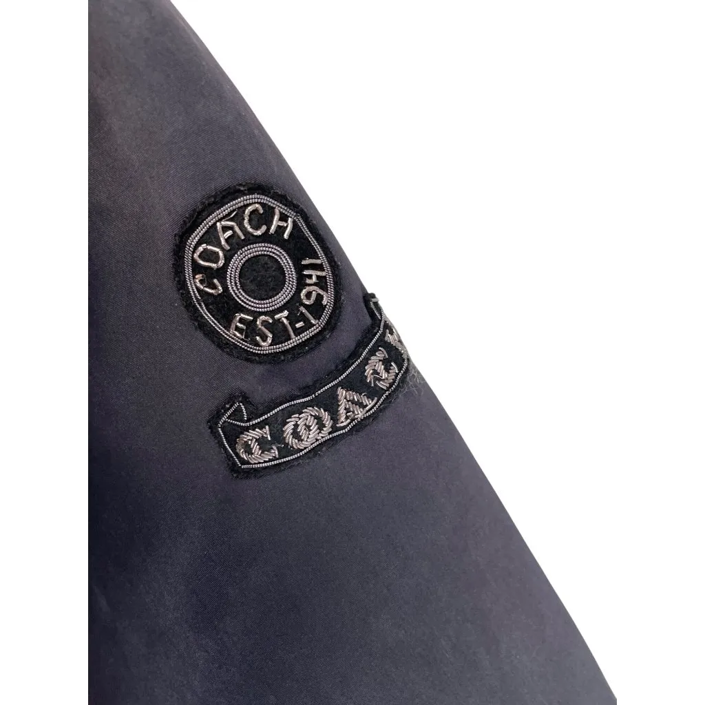 Coach Womans Black Hooded Rain Trench Jacket Coat size XS SKU 9265 - Image 5