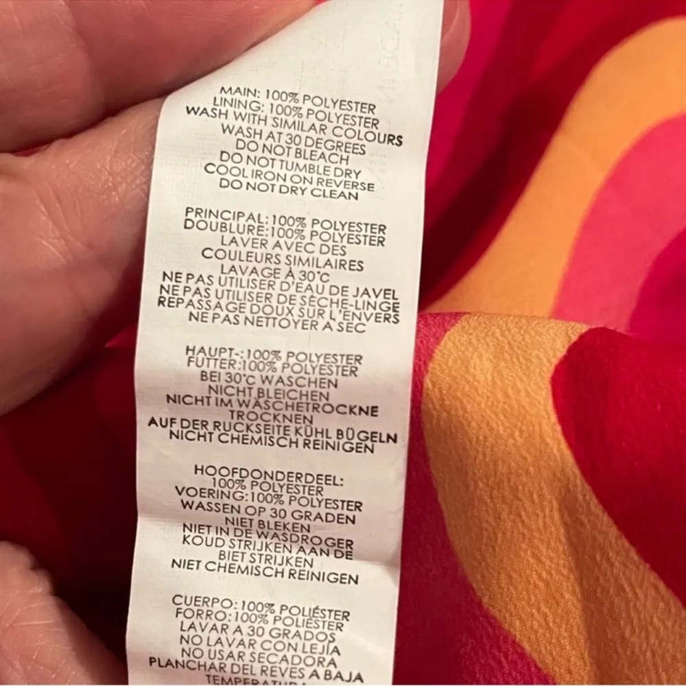 Nasty Gal Wave Print Halter Neck Wide Leg Jumpsuit Size 8 New With Tags - Image 7