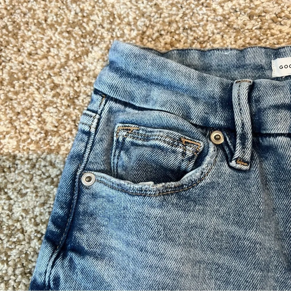 Good American Good Legs High Rise Distressed Indigo321 Sz 00/24 - Image 5