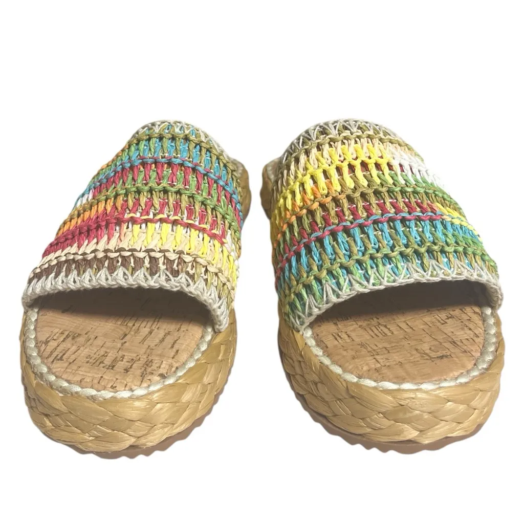 Circus NY By Sam Edelman Wallis Raffia Rainbow Slide Sandals Women’s 8.5 - Image 5
