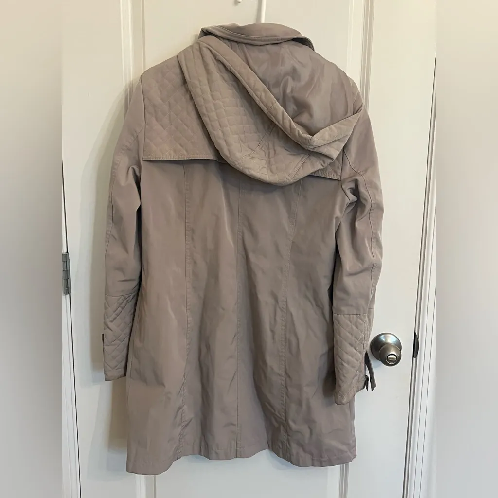 Kenneth Cole New York Quilted Tan Trench Coat Size Large - Image 6