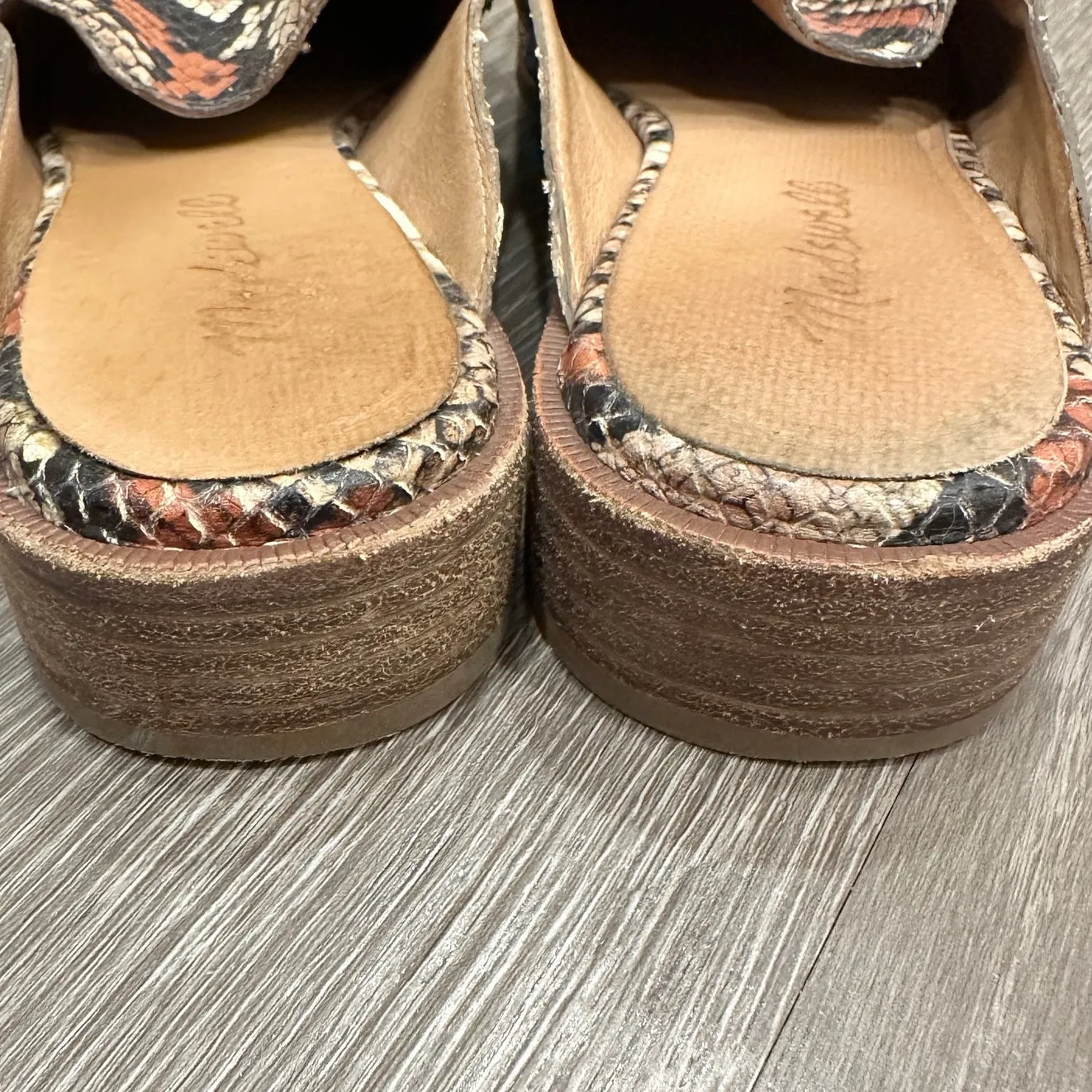 Madewell Frances Loafer Mule Snake Embossed Leather Preppy Office Career Casual - Image 4