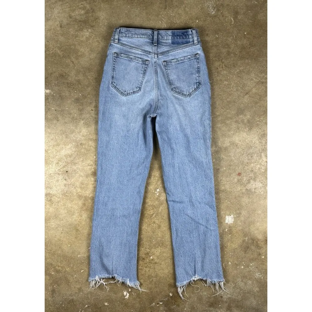 Abercrombie & Fitch Ultra High Rise KickFlare Women’s Jeans 26/2R Distressed Hem - Image 7