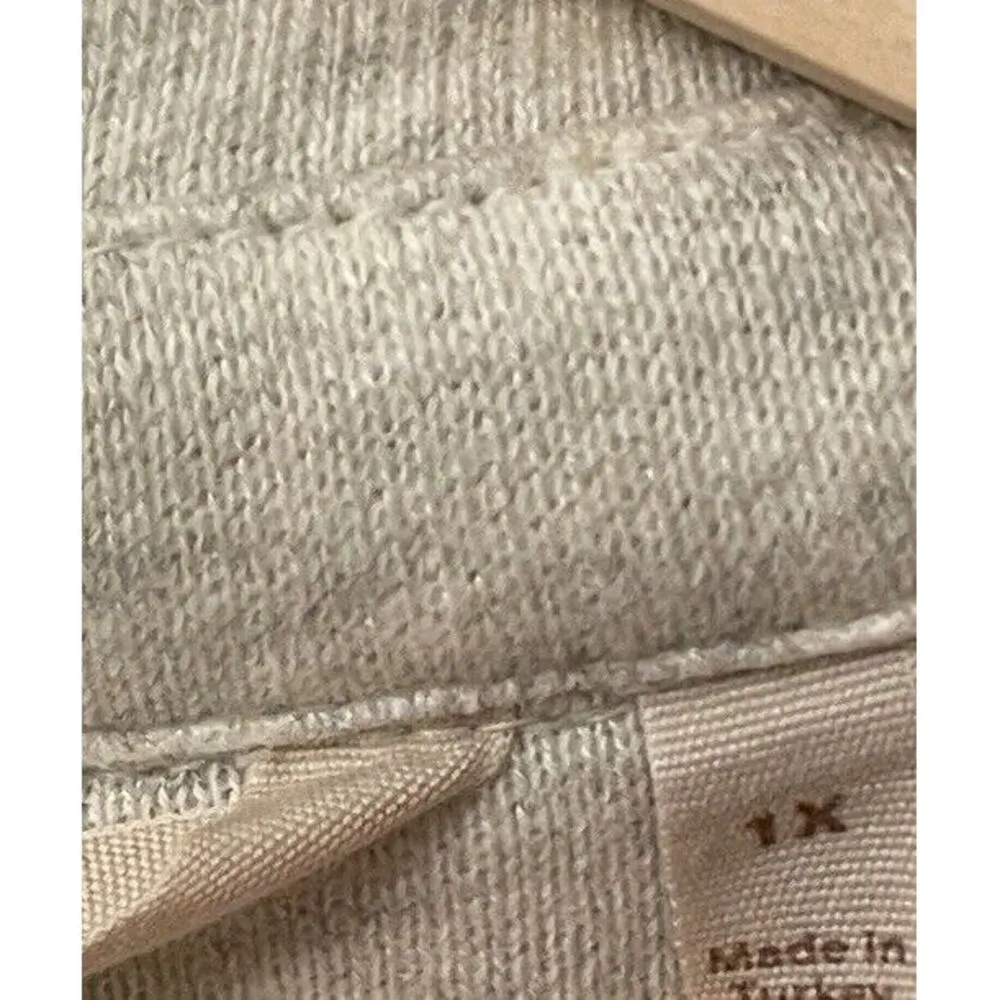 Soft Surroundings Women French Terry Sweatshirt Tunic Size 1X Heather Gray Vneck - Image 7