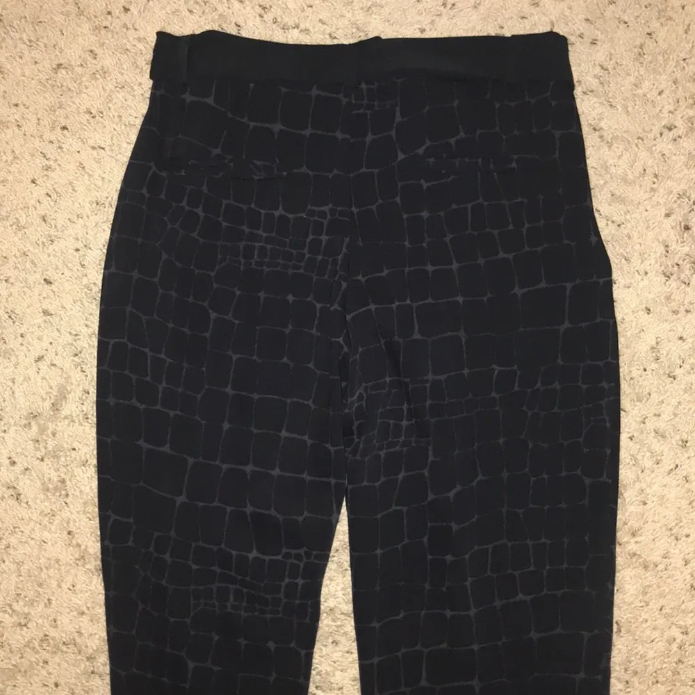 Noir black stretchy pants sash belt loop S - Image 6