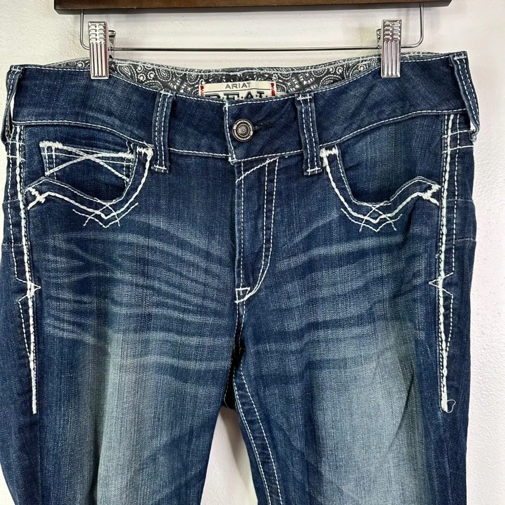 Ariat R.E.A.L. Mid Rise Stretch Entwined Boot Cut Jean 30R - Image 2