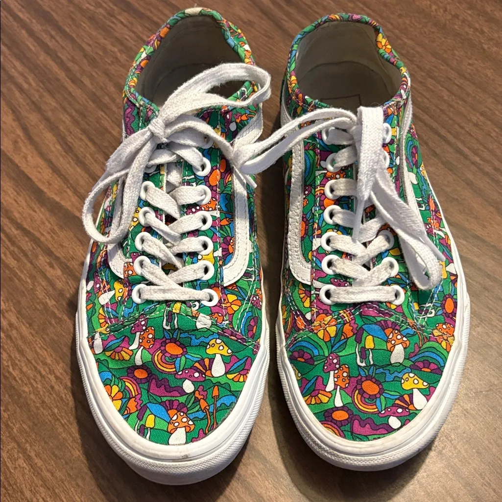 Vans Old Skool Tapered Mushroom Floral Shoes Men’s 7.5 Womens 9 Sneakers - Image 2