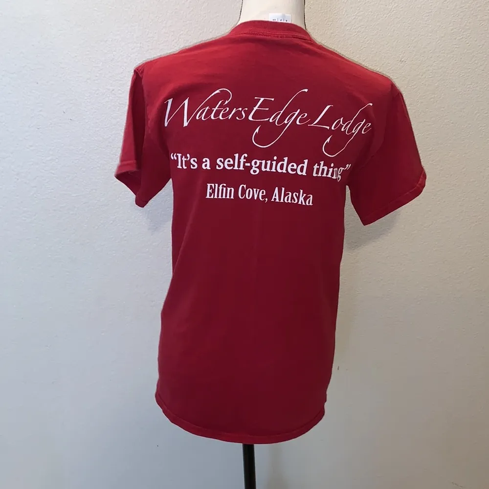 Gildan Waters Edge Elfin Cove Alaska red short sleeve shirt - Image 5