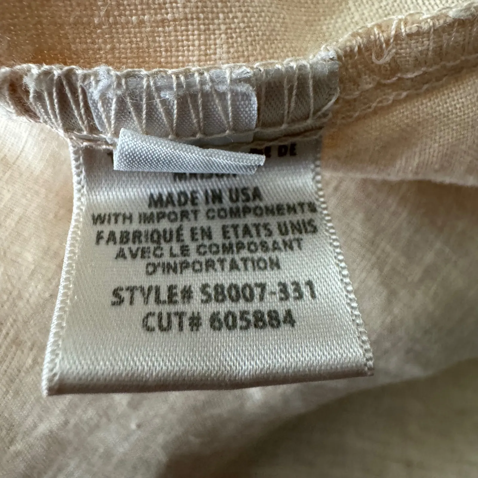 Cloth & Stone Sleeveless Button Front Shirt Dress Tan Linen Blend Size S - Image 9