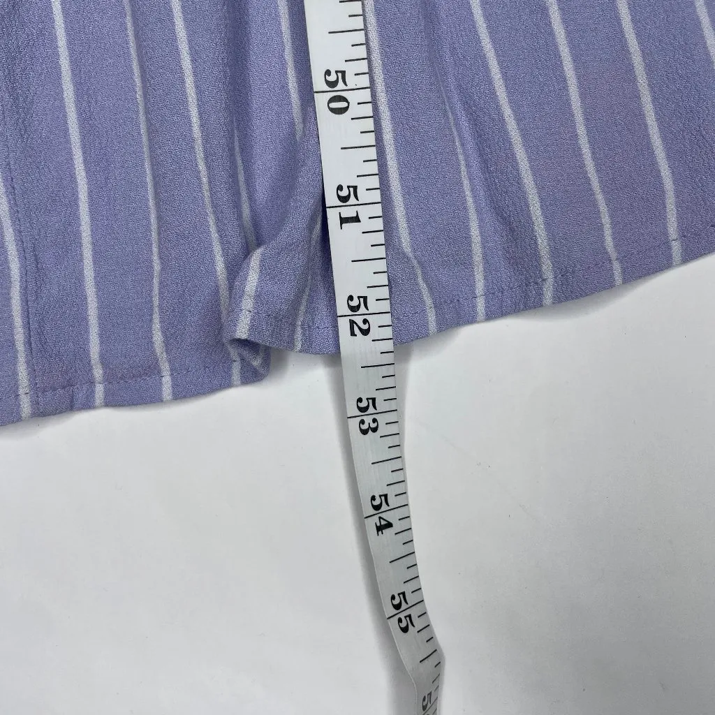 Women's Blue Stripe Layered Maxi Tiered Dress Sz XL Cottage Coquette - Image 9