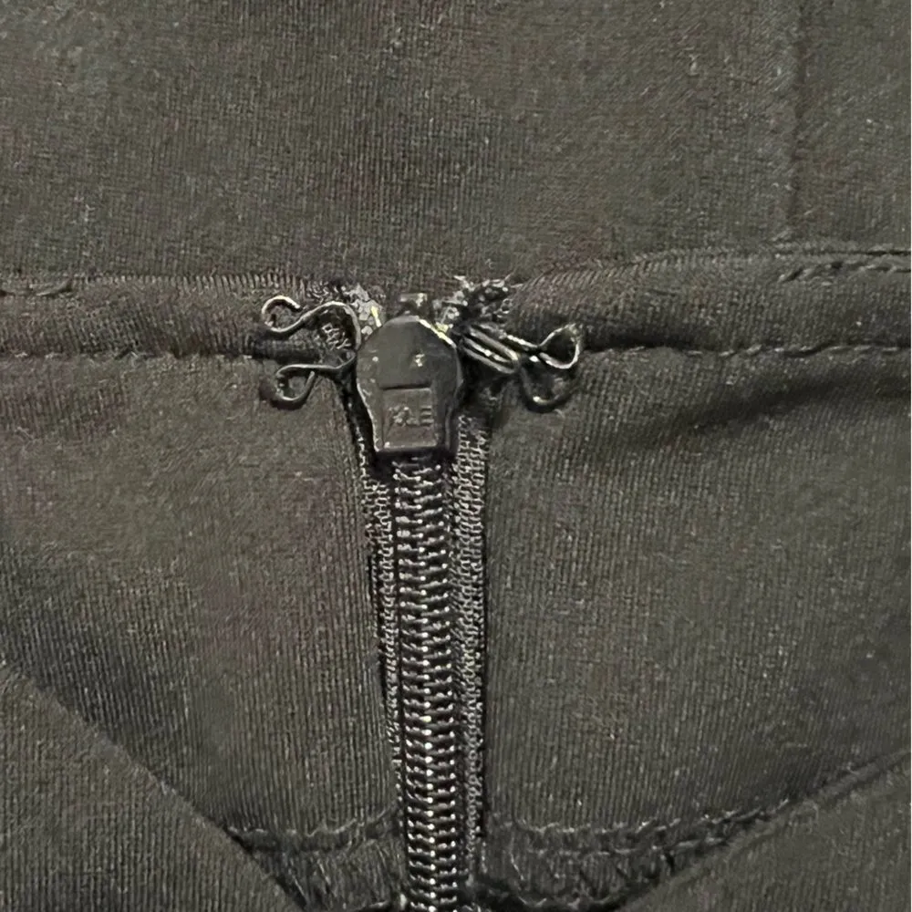 Alberto Makali Black Mini Dress Sz 10 Faux Leather Detail Y2K 90's Goth Party - Image 9