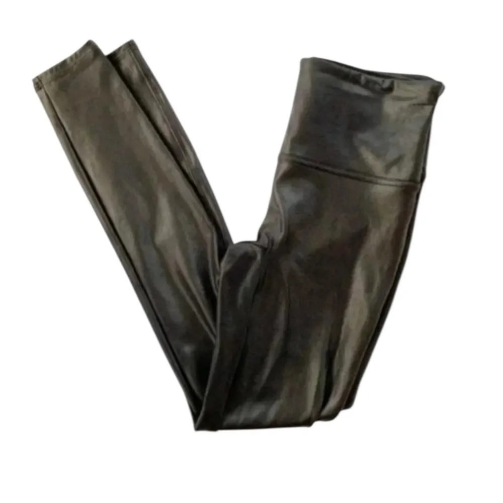 SPANX Faux Leather High Waisted Leggings Black Size M - Image 7