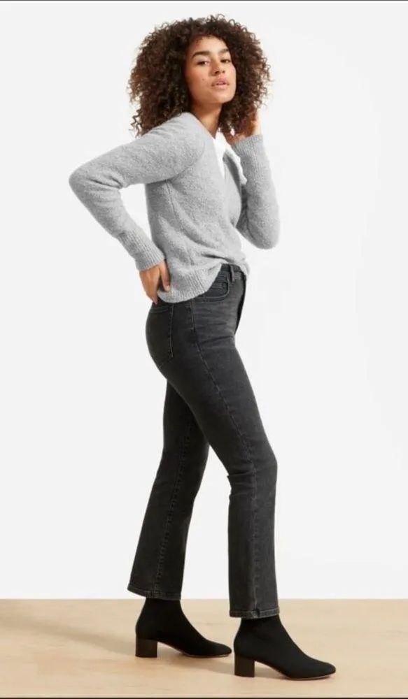 NWT Everlane The Teddy Gray V-Neck Sweater XXS - Image 4