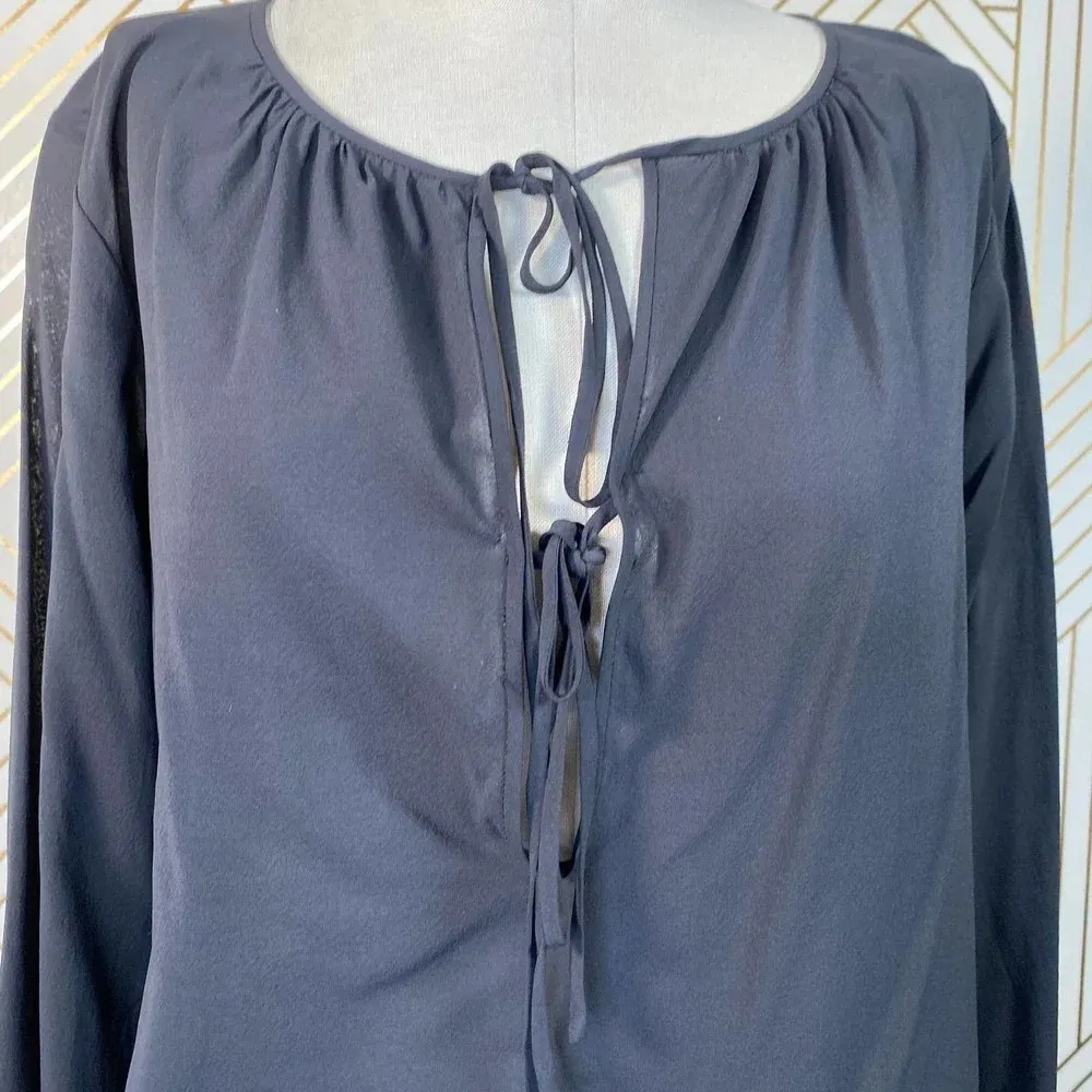 Joseph Carlotta Georgette Stretch Blouse Black‎ - Image 5
