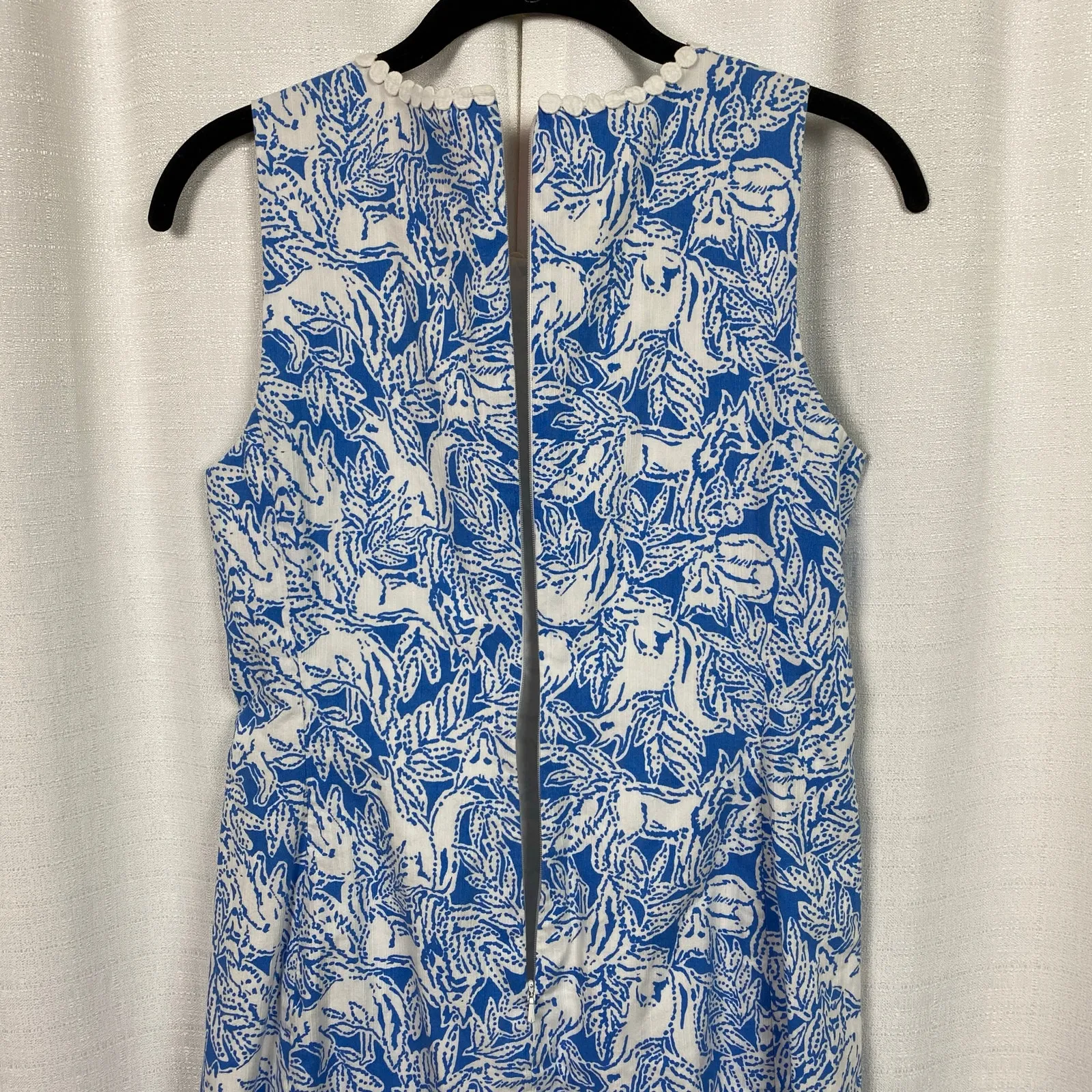 Lilly Pulitzer Melani Shift Dress in Coastal Blue Fancy Feet Sz.2 - Image 12
