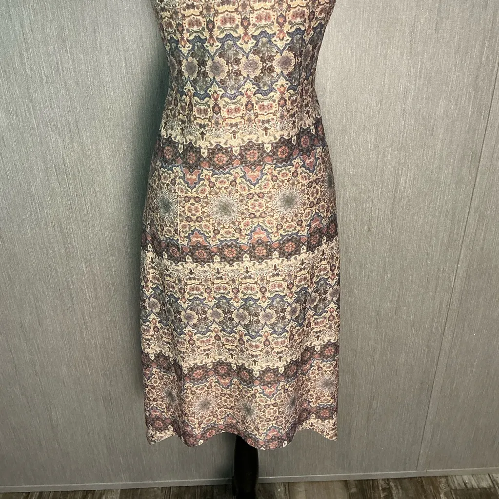 NWOT ONE WORLD Multicolor Midi Dress Size Medium - Image 7
