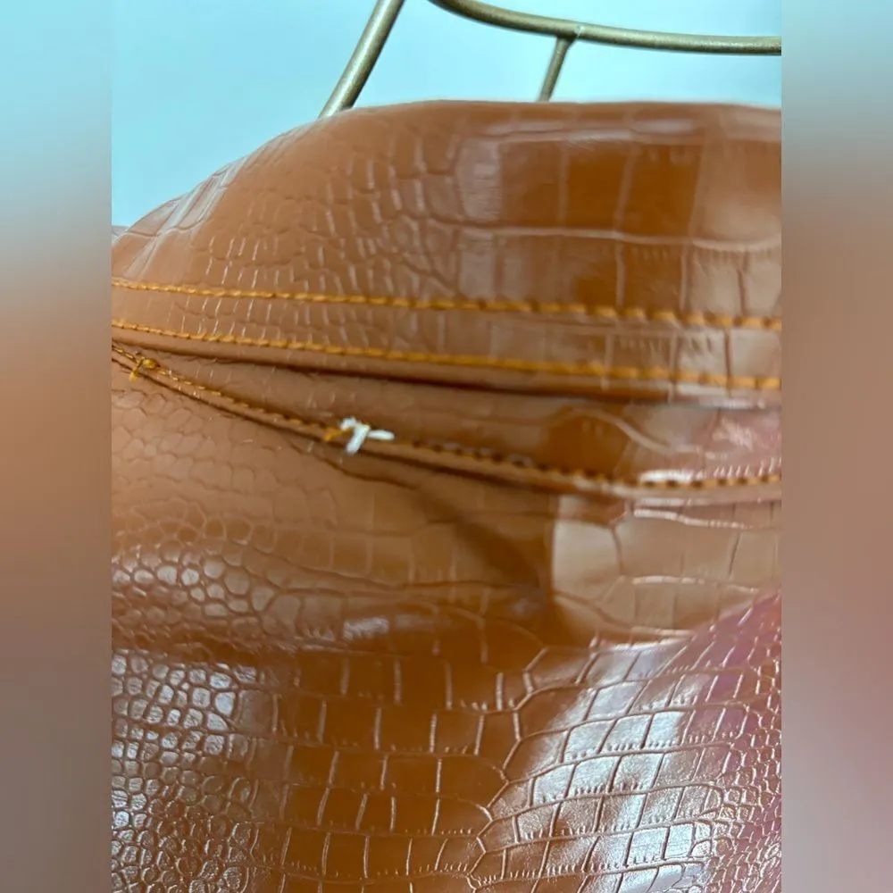 Princess Polly tan faux leather jacket L/XL - Image 9