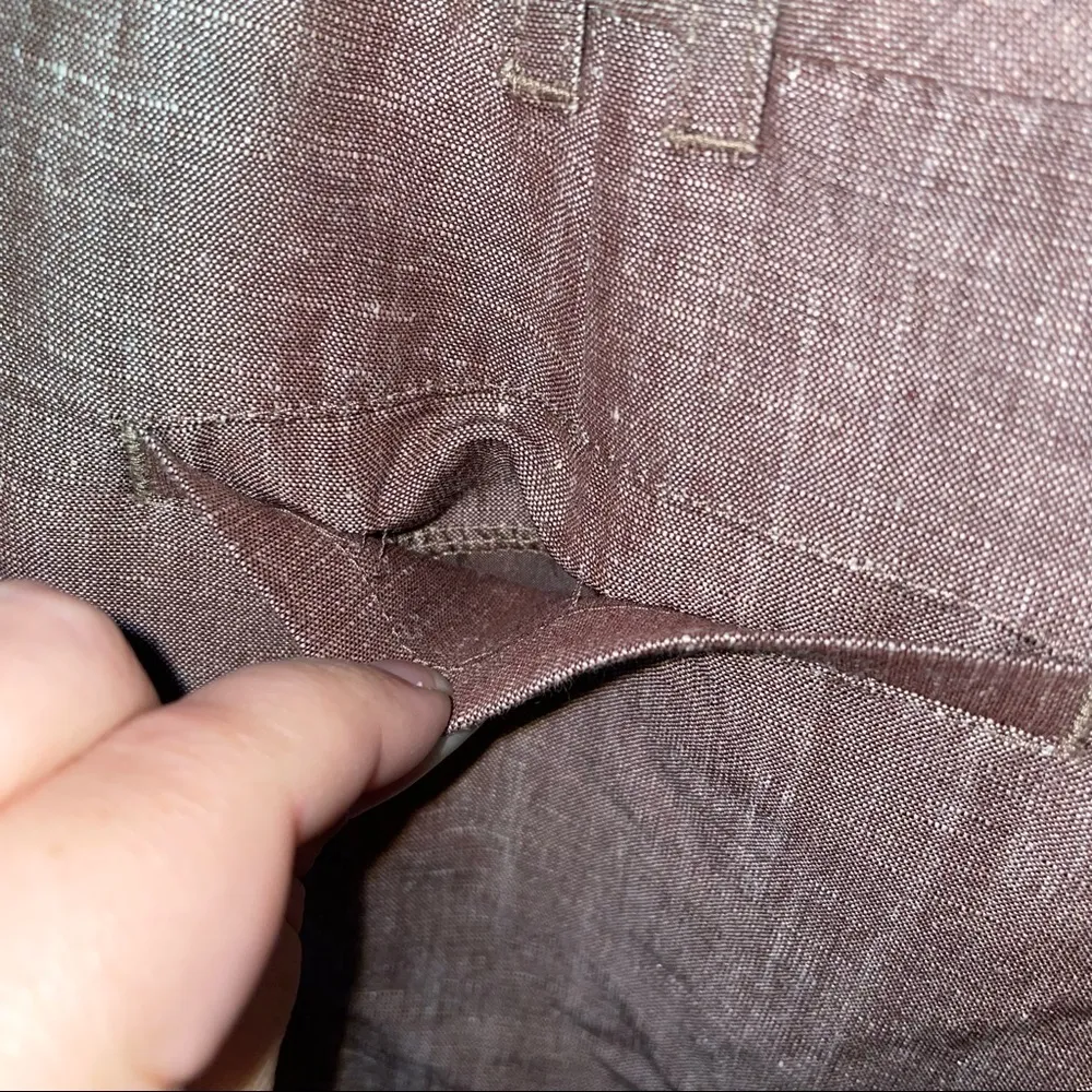 Lafayette 148 Wide Leg Linen Blend Crop Pants Size 4 Petite - Image 8