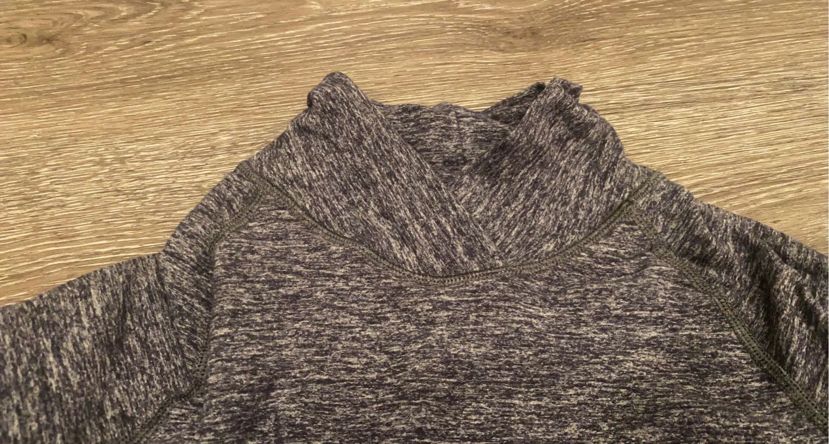 Warm Your Core Long Sleeve Tee Heathered Black - Image 9