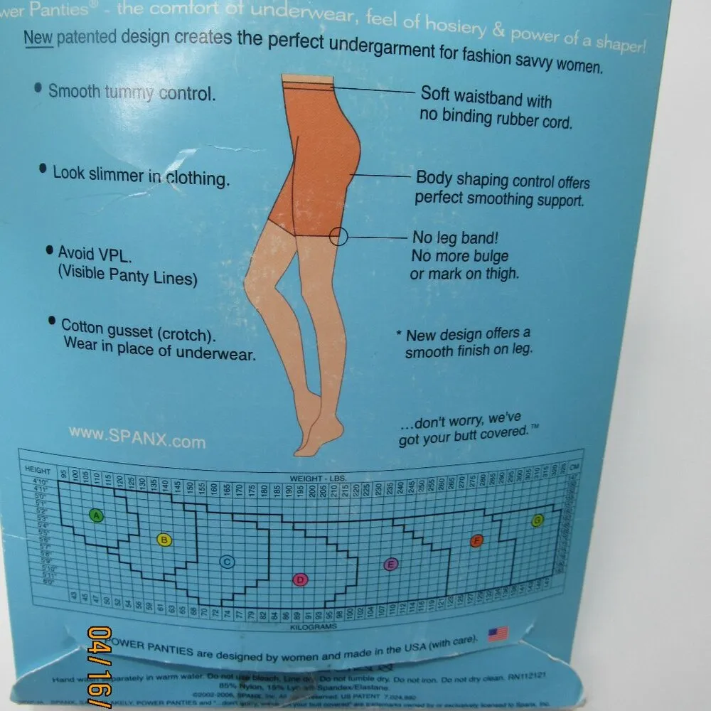 SPANX BY SARA BLAKELY Power Panties Underwear Hosiery shaper Bare size F - Image 5