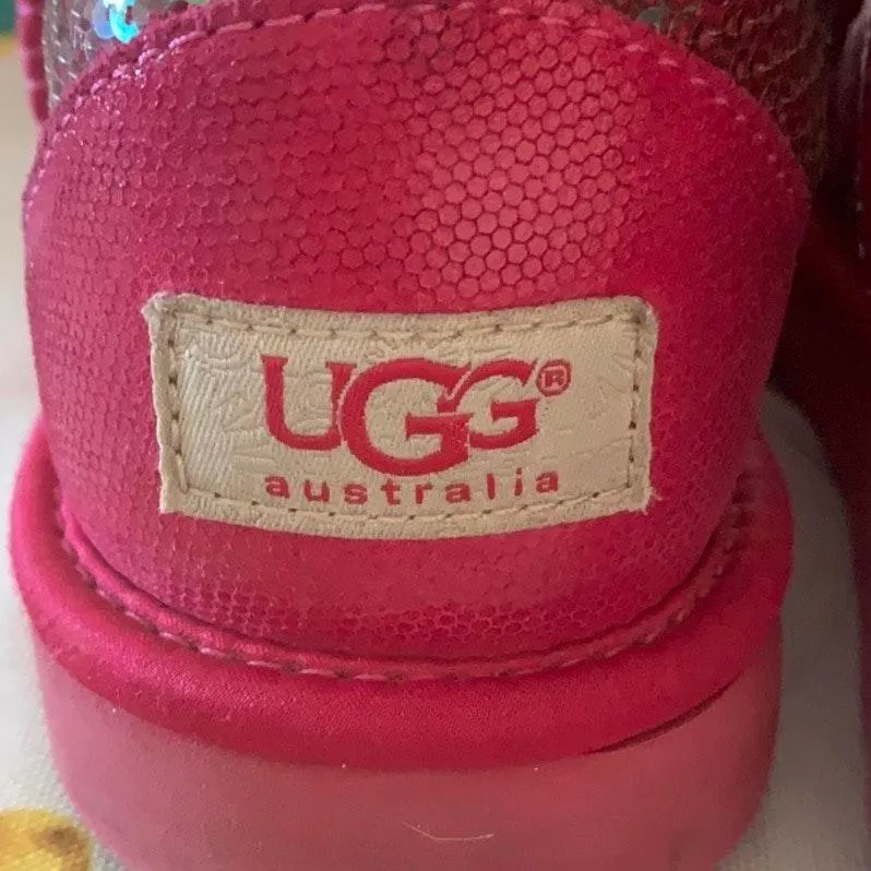 UGG Pink Short Sequin  Boots - Image 5