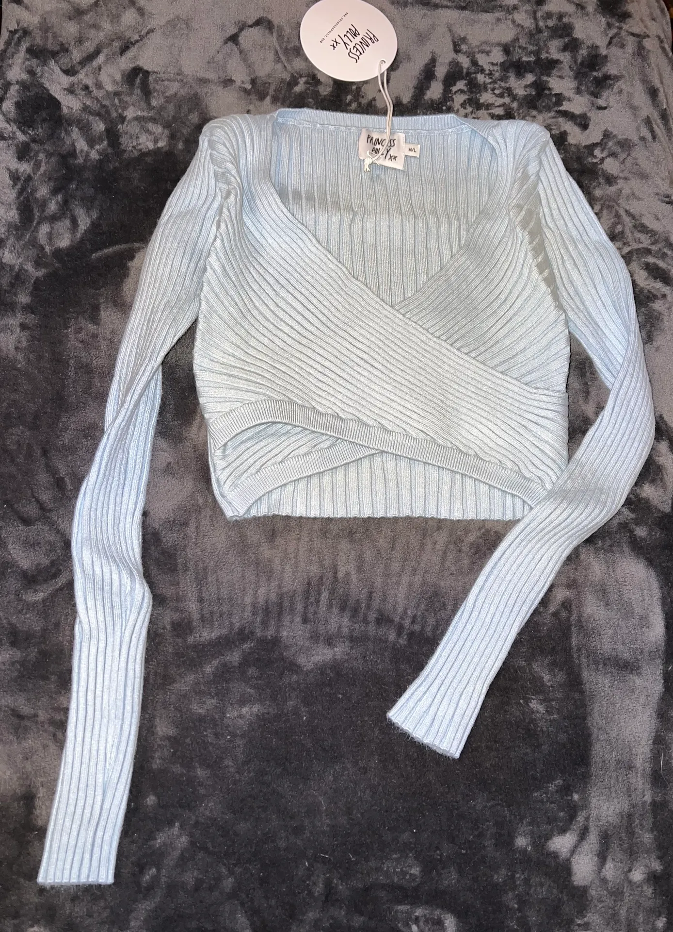 Samson Long Sleeve Top in Blue - Image 6