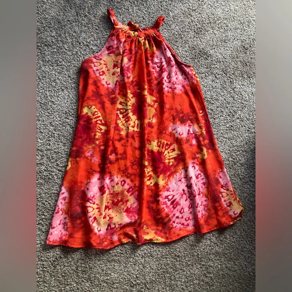 Mlle Gabrielle Red Halter Sundress - Image 3