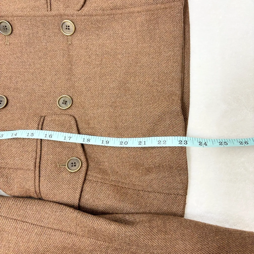 Theory Wool Brown Double-Breasted Blazer Size 4 - Image 8