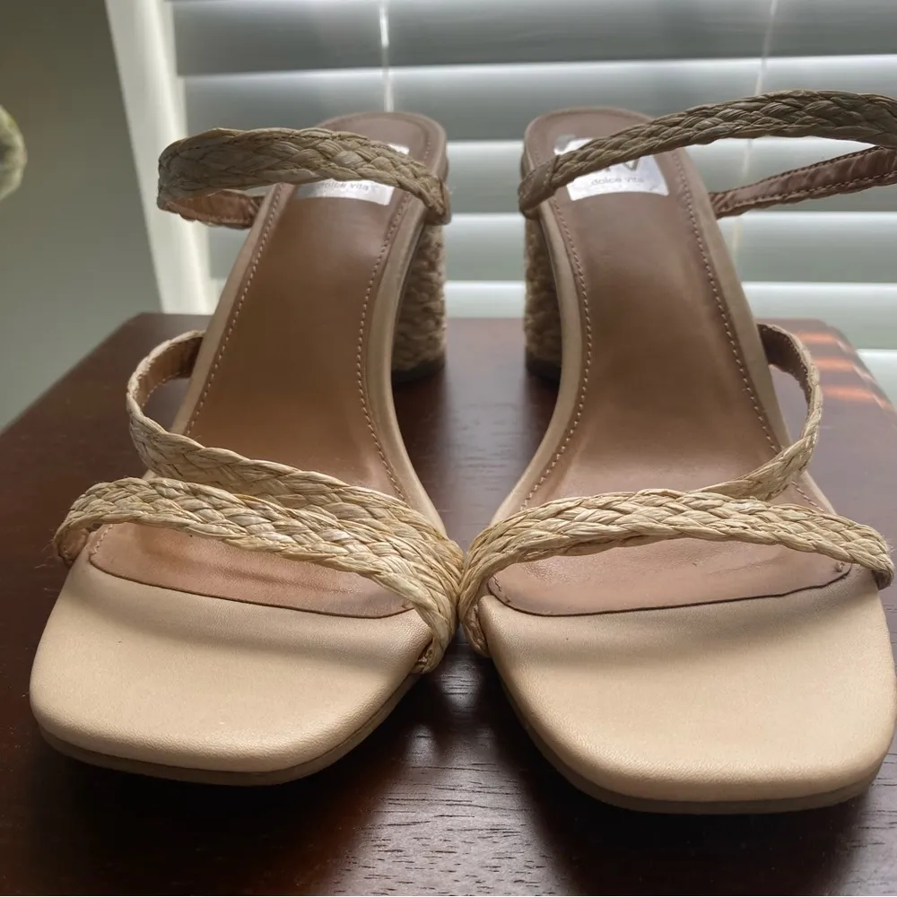 dv Dolce Vita Raffia Strappy Sandal Shoe Size 8 - Image 9