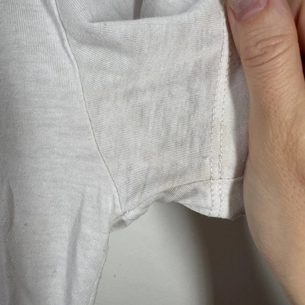 Chaser T-Shirt Women S White Rainbow Dripping Lip Graphic Crew Neck Spring Top - Image 6