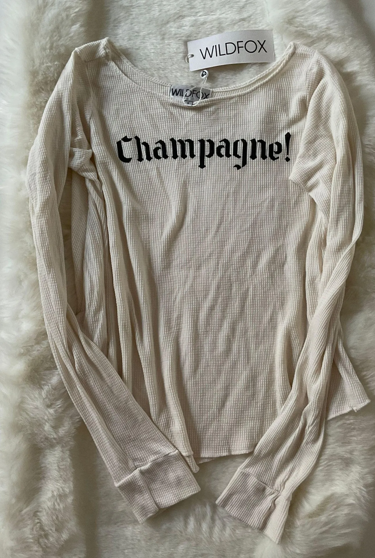 Wildfox Champagne Graphic Thermal Top - Image 2
