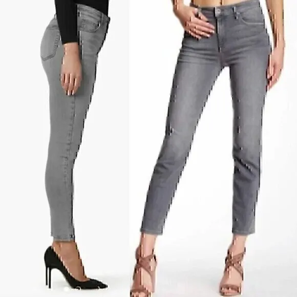 JOE'S JEANS JOES JEANS Skinny Ankle Jeans Gray Faded Stretch Cropped Crop 26 W26 - Image 2
