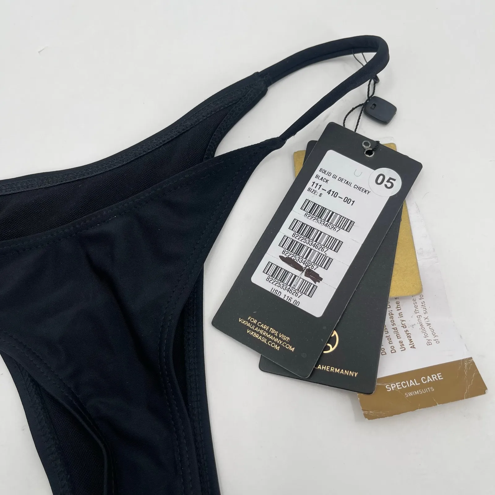 VIX Cheeky Swim Bottoms Small Black NWT Solid Paula Hermanny Resort Beach Vaca - Image 8